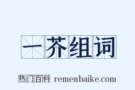 一芥组词是什么意思的图片